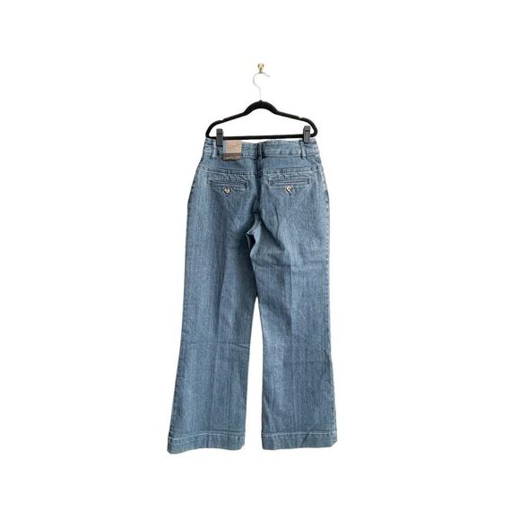 Reitmans Contrast Wide Leg Denim Trousers Blue Jeans Women's Size 5 NWT - Picture 2 of 9